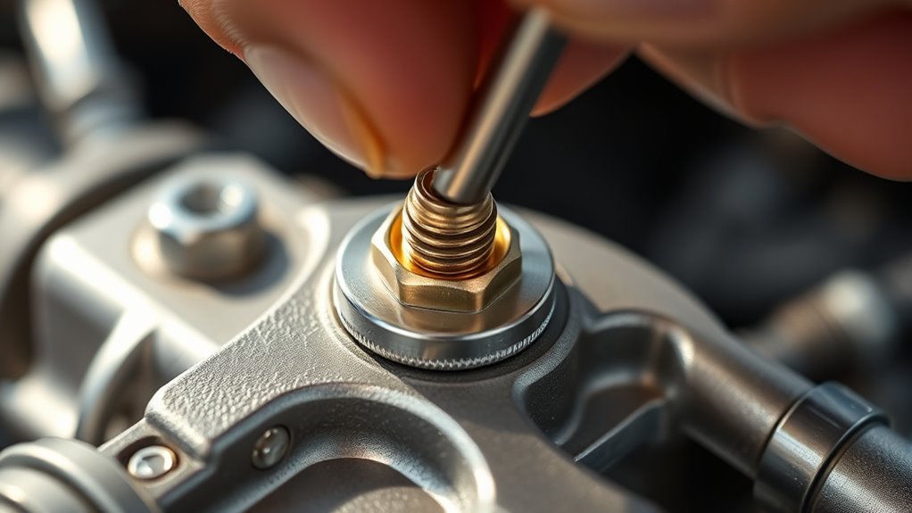 adjust mixture screws carefully