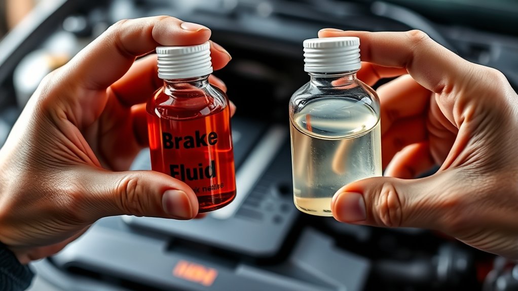 brake fluid damages steering system