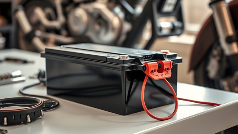 charge motorcycle battery safely