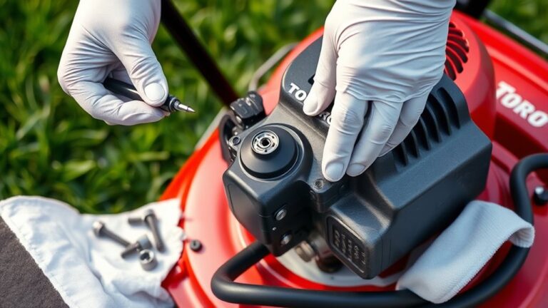 clean toro mower carburetor