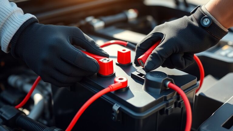 connect car battery safely